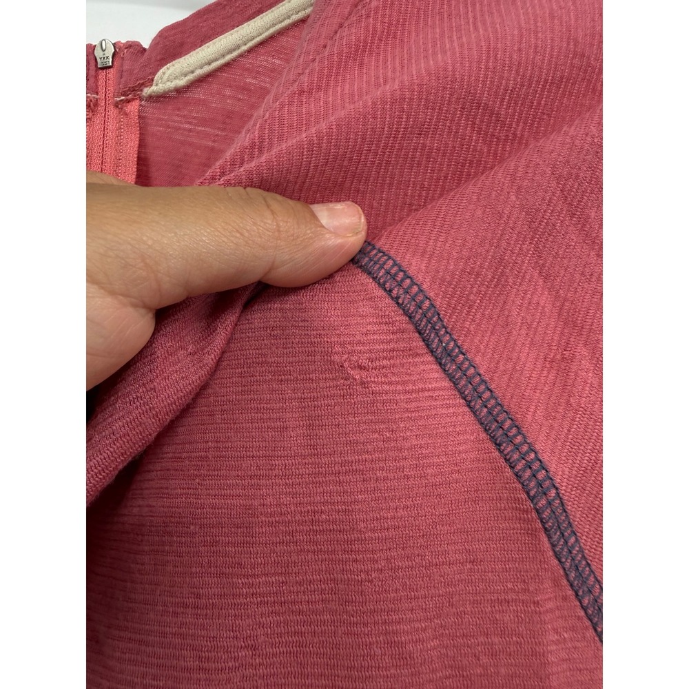 Smartwool Large 1/4 Zip Cycling Top W Pink Merino Wool Colorblock Activewear - Picture 5 of 6